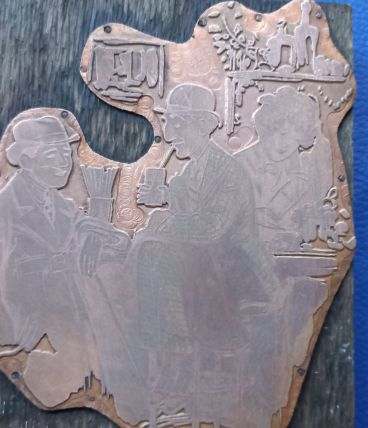Ancienne plaque de cuivre gravure  XIX -ème
