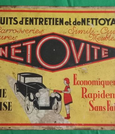 authentique tôle des années 30 " NETOVITE "