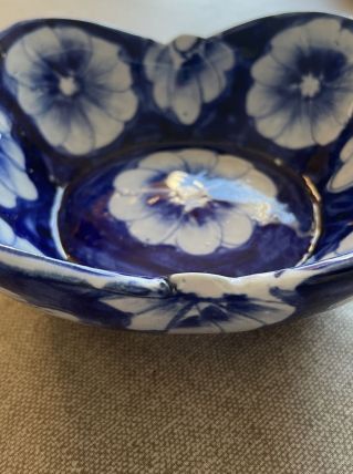 Coupelle fleurie bleue