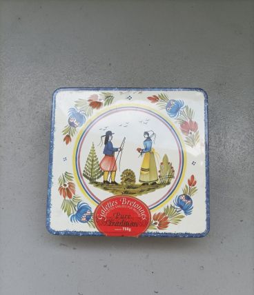 Boite metal Massilly France decor HB Henriot Quimper 