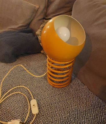 Lampe ressort 70's