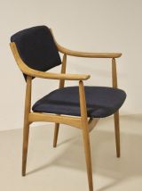 Chaise scandinave 1960 accoudoirs incurvés. Réf Yaya