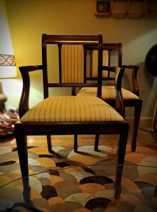 Fauteuils, Chaises de Salon Heldense Acajou Circa 1950
