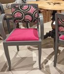 Paire de fauteuils bridge tissu wax