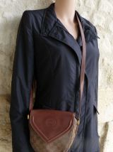 GUCCI sac vintage 70s cuir toile