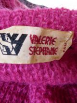 vintage 70s gilet long sans manches mohaire