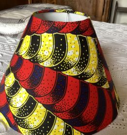 Abat-jour multicolore en coton