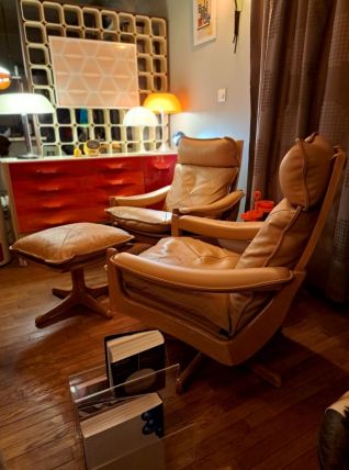 Ensemble Lounge chair Soda Galvano/Lied Mobler, Norvège 1970