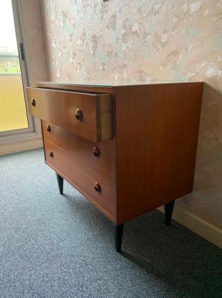 Commode Teck 3 tiroirs  1960