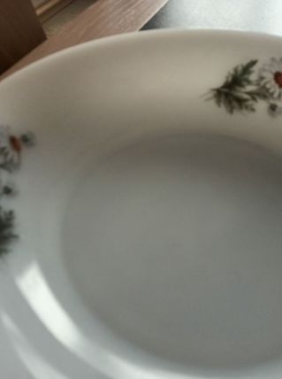 Plat creux arcopal deco marguerites