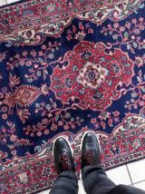 Tapis ancien Persan Kerman fait main, 1C1052