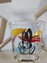 Verre art déco décor style Miro