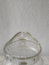 Pichet carafe verre moulé Art deco