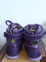 Baskets en cuir vernis violet