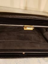 Sac à main vintage noir vernis