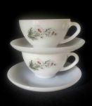 6 tasses Arcopal motif marguerites