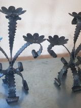 Bougeoir/chandelier en fer forgé 