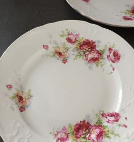 5 assiettes dessert anciennes St Amand et Hamage(1avec eclat