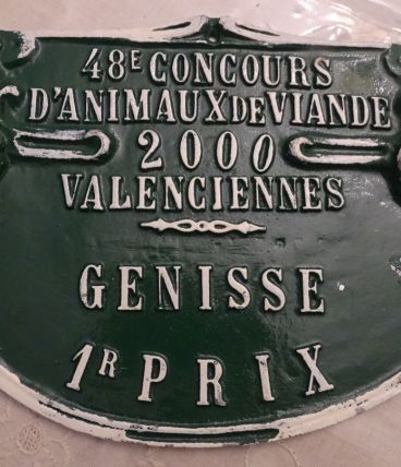 Trophées de plaques concours bestiaux