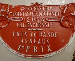 Trophées de plaques concours bestiaux
