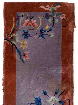 Tapis ancien Chinois Art Deco fait main, 1B958