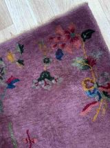 Tapis ancien Chinois Art Deco fait main, 1B959