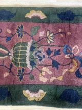 Tapis ancien Chinois Art Deco fait main, 1B960