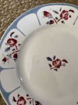 4 assiettes plates Digoin Sarreguemines Ninette.