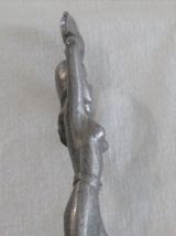 Statuette figurine étain d'art danseuse flamenco ciselée
