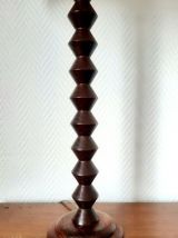 Grande lampe en bois art déco style Dudouyt 