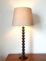 Grande lampe en bois art déco style Dudouyt 