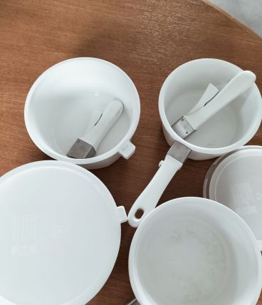 Batterie de 4 casseroles arcoflam.
