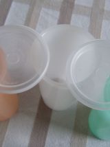 Gobelets pastel Tupperware Vintage 70'S  + 2 couvercles