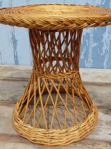 table basse ronde en osier