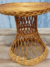table basse ronde en osier