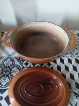 Ancienne cocotte ovale fonte Fontignac vintage