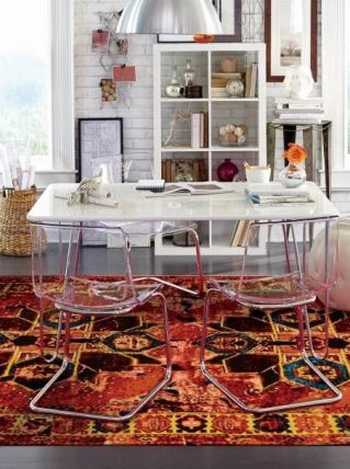 Tapis oriental doux et moderne