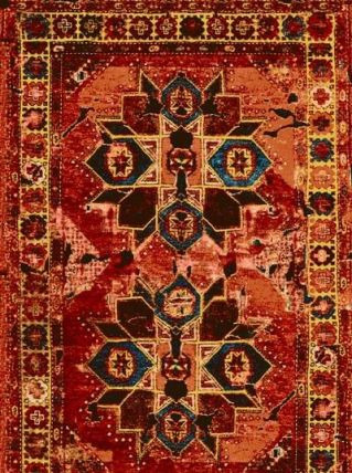 Tapis oriental doux et moderne