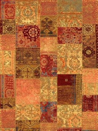 Tapis oriental à plusieurs couleurs