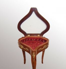 VITRINE UNE MANGE PORTE EN BOIS MARQUETTE STYLE LOUIS XV