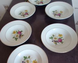 6 assiettes creuses an 50 Badonviller
