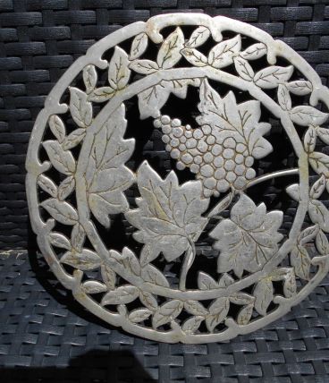 DESSOUS DE PLAT ART NOUVEAU LAITON ARGENTE TBE VINTAGE RETRE
