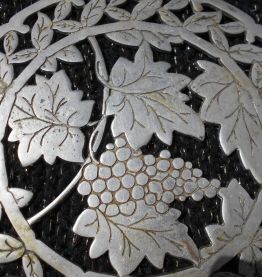 DESSOUS DE PLAT ART NOUVEAU LAITON ARGENTE TBE VINTAGE RETRE
