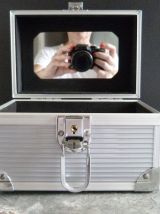 Vanity en métal avec miroir