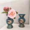 Paire de vases turquoise 