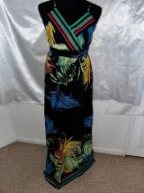 Robe longue stylé Couleur multicolore / noir