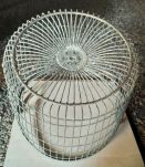 Panier ancien de lessiveuse, zinc