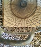 Panier ancien de lessiveuse, zinc
