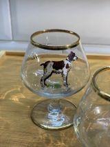 Verres chiens Vintage