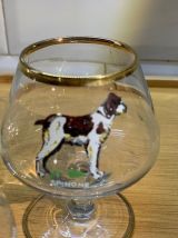 Verres chiens Vintage